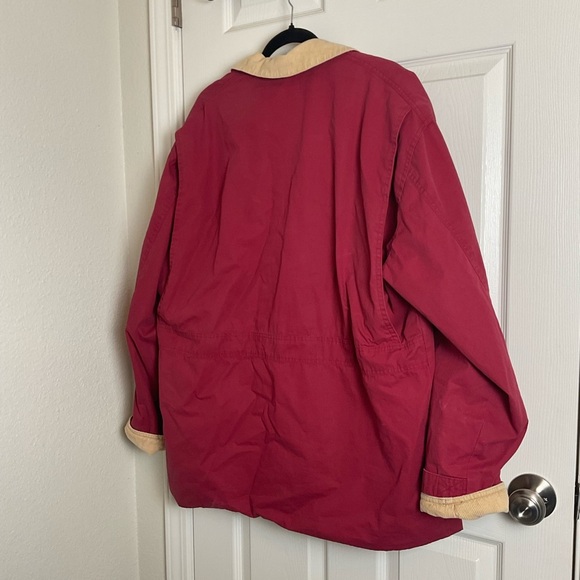 J.CREW 90's field jacket Size: L Red Men Red Jacket with Beige Collar - Picture 6 of 10
